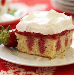 Strawberry poke cake