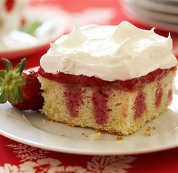 Strawberry poke cake