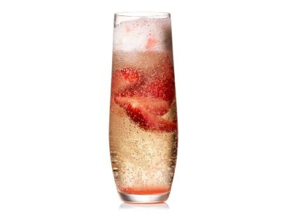 Strawberry Prosecco floats