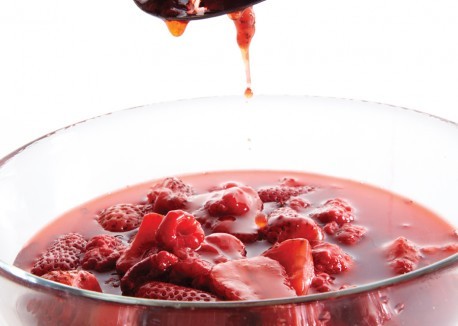 Strawberry-raspberry preserves