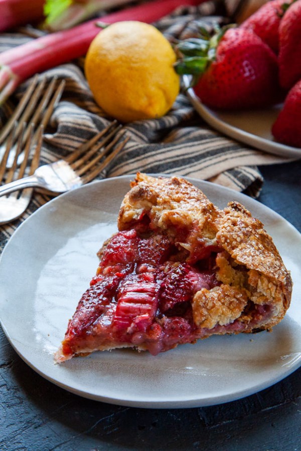 Strawberry rhubarb galette