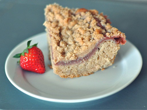 Strawberry rhubarb kuchen