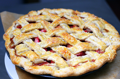 Strawberry rhubarb pie