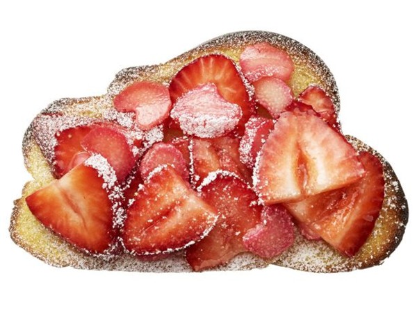 Strawberry-rhubarb toast