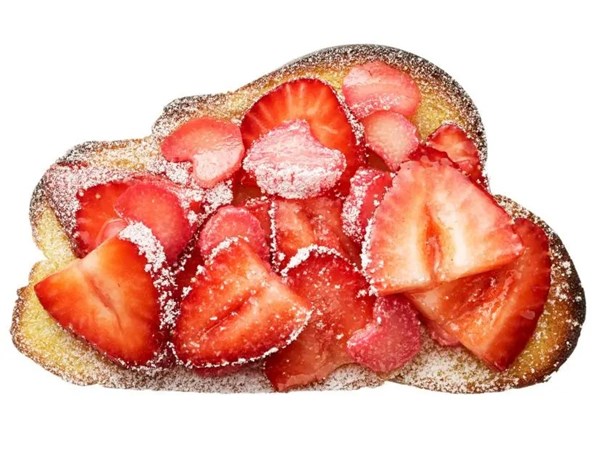 Strawberry-rhubarb toast