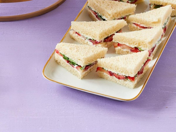 Strawberry-ricotta tea sandwiches