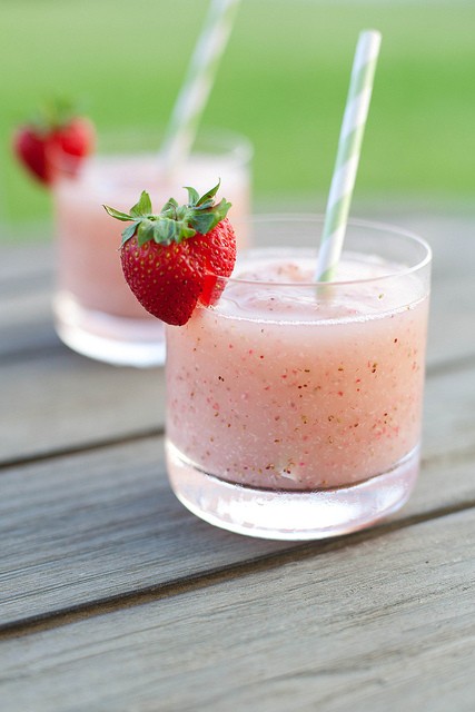 Strawberry Riesling slushies