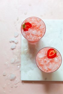 Strawberry rum coolers