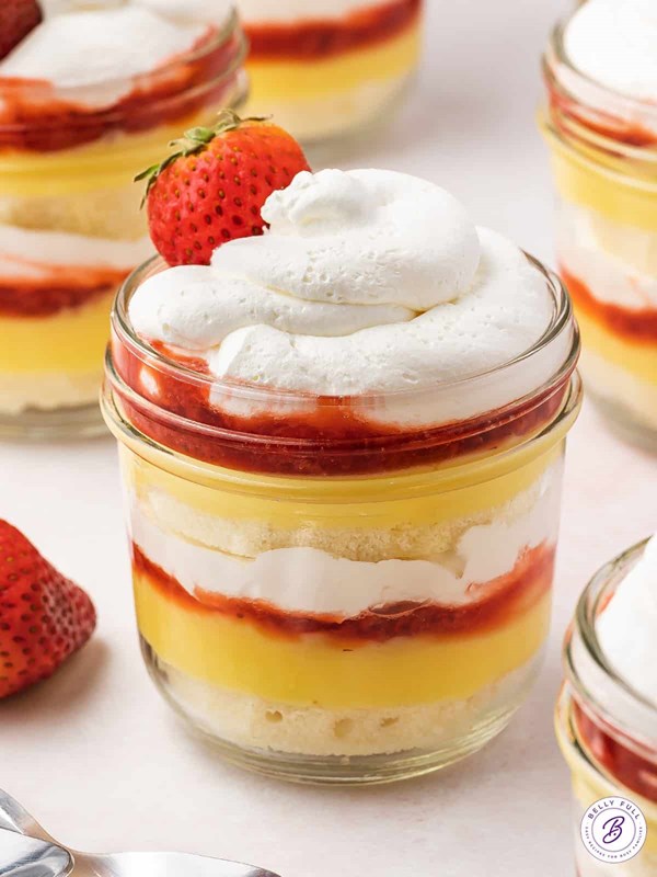 Strawberry shortcake parfaits