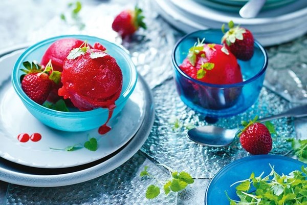 Strawberry sorbet