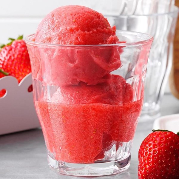 Strawberry sorbet