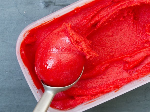 Strawberry sorbet