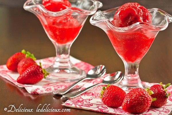 Strawberry sorbet
