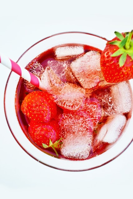 Strawberry summer sip cocktail