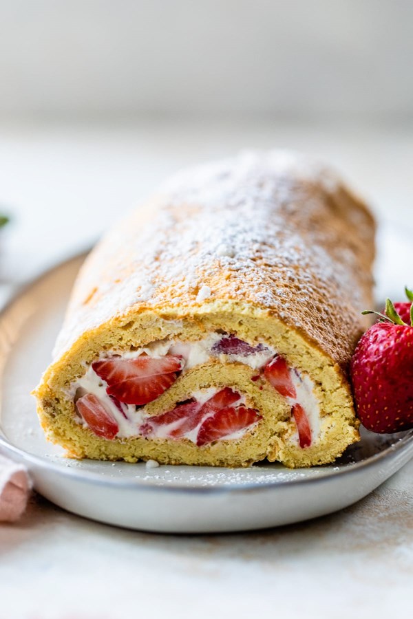 Strawberry Swiss roll