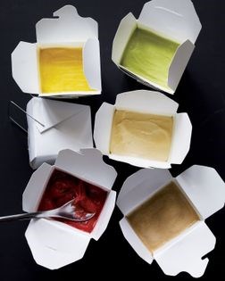Strawberry, vanilla, and red wine sorbet 