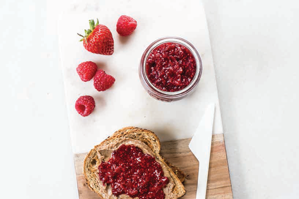 Strawberry-vanilla chia seed jam