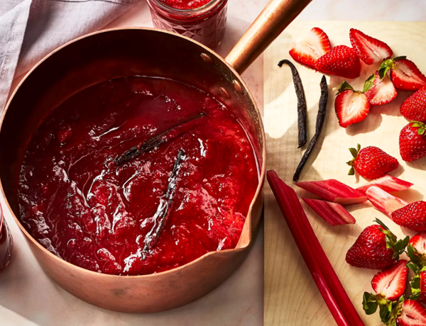 Strawberry-vanilla-rhubarb jam