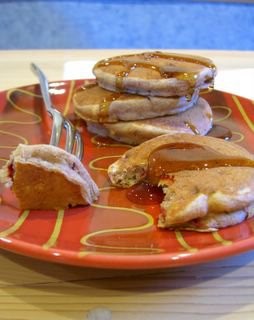 Strawberry whole wheat pancakes