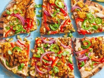 Street corn pizza [oil-free pizza dough]