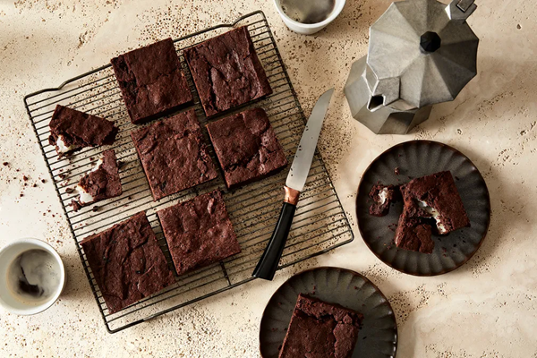 Stretchy mochi brownies