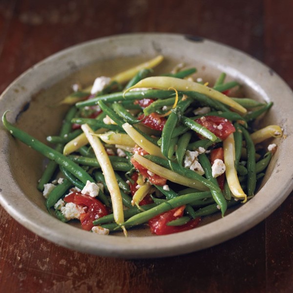 String bean salad with ricotta salata and lemon (Fagiolini con ricotta salata)