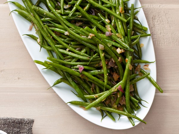 String beans with shallots