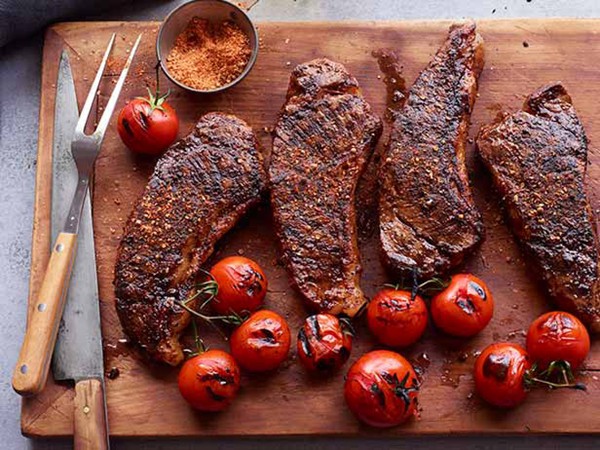 Strip steak with spiced salt
