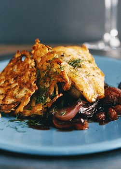 Striped bass in agrodolce sauce