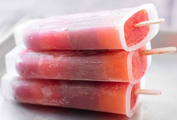 Striped juice pops