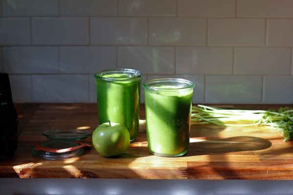 Stripped green smoothie