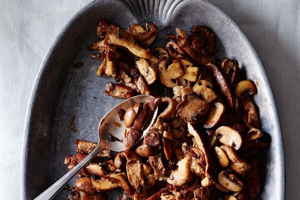 Stuart Brioza's mushrooms in pickle-brine butter