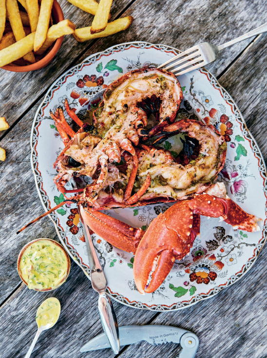Studland Bay lobster & thrice-cooked chips