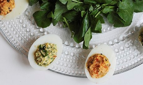 Stuffed and deviled eggs