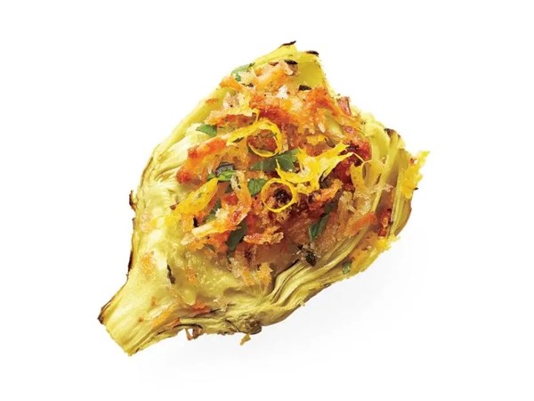 Stuffed artichoke hearts