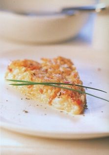 Stuffed artichoke rösti with brie, bacon and cumin