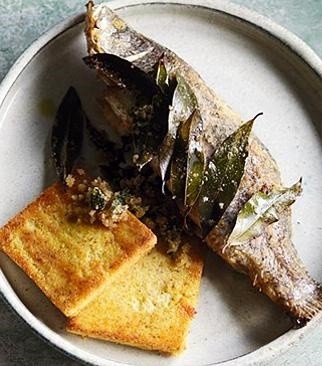 Stuffed baked barramundi (Tinca ripiena all'Iseana)