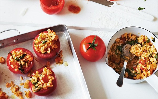 Stuffed baked tomatoes