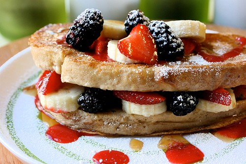 Stuffed banana berry French toast