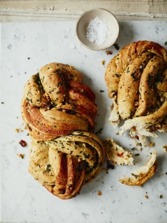 Stuffed braided bread
