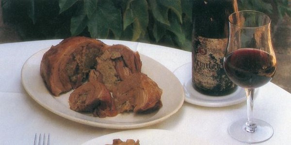 Stuffed, braised lamb shoulder