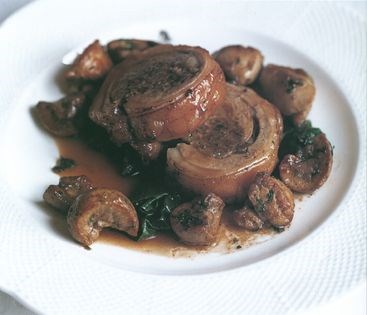 Stuffed breast of lamb