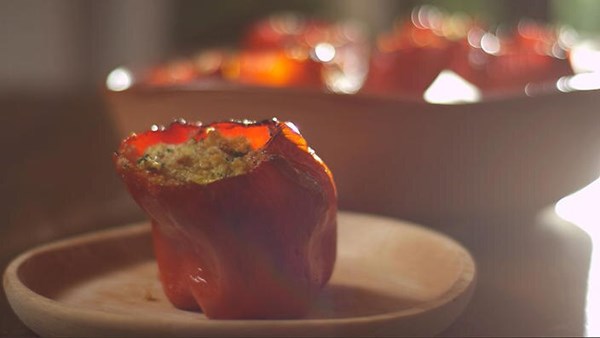 Stuffed capsicum (Peperoni imbottiti)