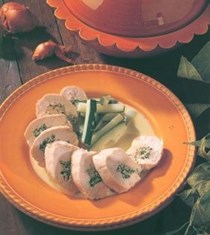 Stuffed chicken breast with cucumber