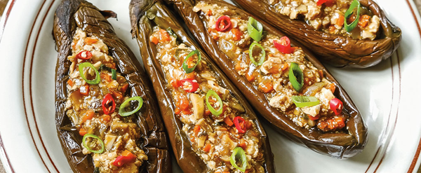 Stuffed Chinese eggplants
