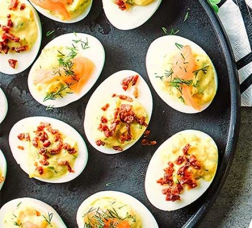 Stuffed cocktail eggs