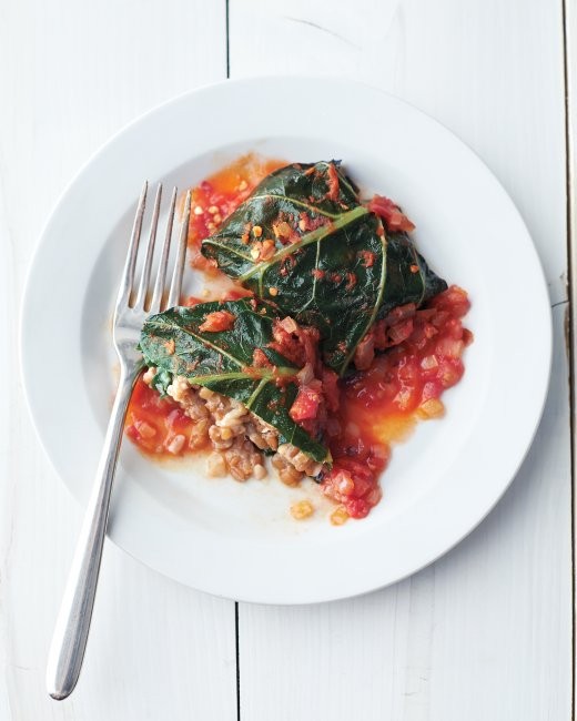 Stuffed collard greens