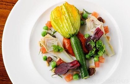 Stuffed courgette flowers