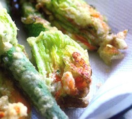Stuffed courgette flowers (Fiori di zucchini ripieni)