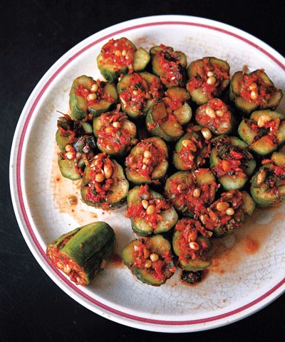 Stuffed cucumber kimchi (Oi sobaegi kimchi)